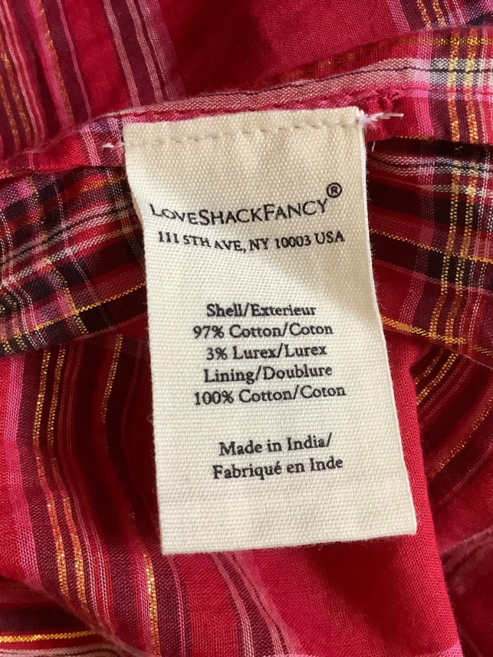 Loveshackfancy Deanna Tartan Halter Mini Dress Red SZ XXL - Picture 11 of 13